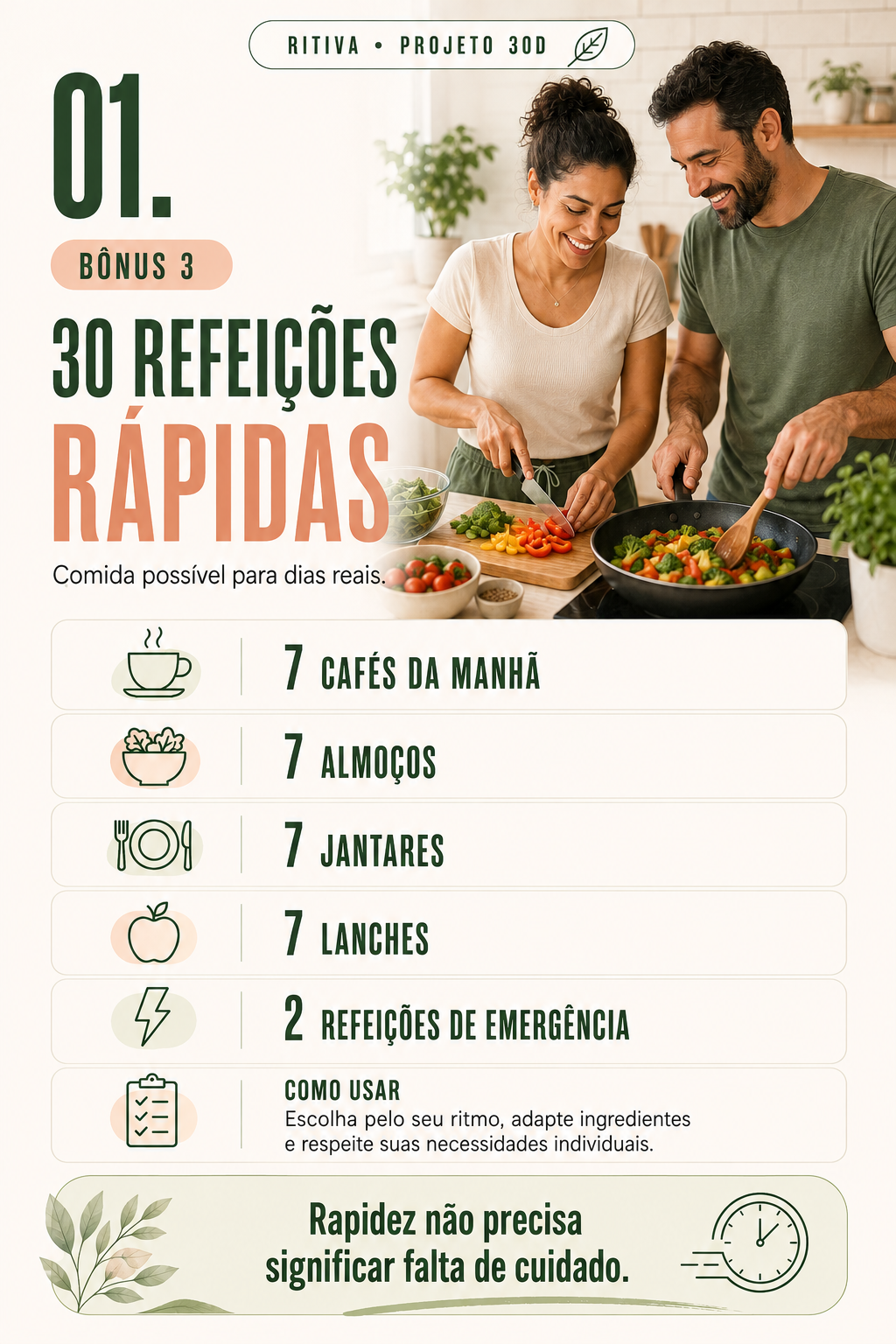 Capa do guia 30 Refeições Rápidas